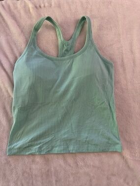 Lululemon Cropped Ebb to Street tank top- delicate mint size 8